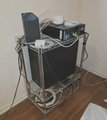The old server setup. It worked, but was not ideal.
